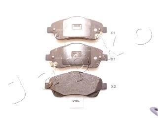 Колодки тормозные передние Toyota Avensis, Corolla 1.6-2.4 (-09) JAPKO 50206