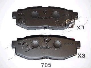 Колодки тормозные дисковые задні Subaru Tribeca 3.0, 3.6, Legacy V 2.5 GT (05-)/Toyota Gt 86 2.0 (12-) JAPKO 51705 (фото 1)