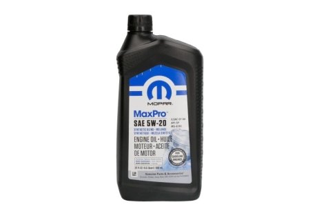 Масло моторное 5W20 0.946L MaxPro SP/GF-6A JEEP/CHRYSLER/DODGE 68518202AA