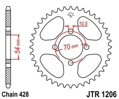 Зірка MOTO JT MOTO 111-347-42 (фото 1)