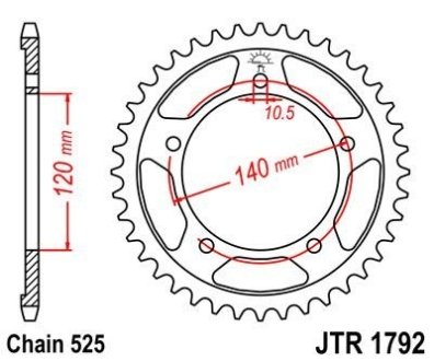 Зірка MOTO JT MOTO 113-552-47 (фото 1)