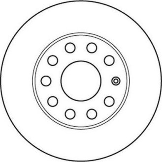 Тормозной диск (задний) VW Caddy III / Golf V / VI / Audi A3 2003 - 2013 (256x12) Jurid 562238JC (фото 1)