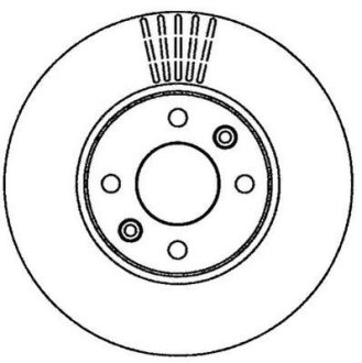 Диск тормозной DACIA LOGAN, NISSAN, RENAULT, передн., вент. Jurid 562268JC