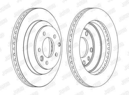 VW Диск тормозной задн. 33028 Audi Q7TouaregPorsche Cayenne 02- Jurid 562393JC1