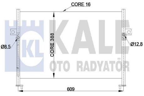 Радіатор кондиционера Hyundai H-1 / Starex, H-1 Box, H100, Porter Condenser OTO RADYATOR Kale 342425