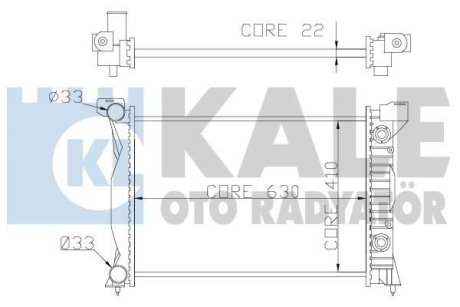 Радіатор охлаждения Audi A4 (01-08)/Seat Exeo (08-) OTO RADYATOR Kale 352900 (фото 1)