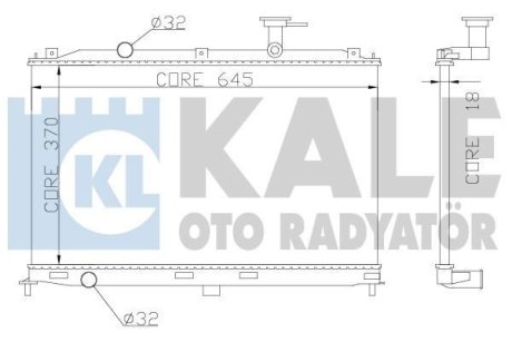 Радіатор охлаждения Accent 1.4/1.6 (06-) МКПП/АКПП OTO RADYATOR Kale 358000 (фото 1)