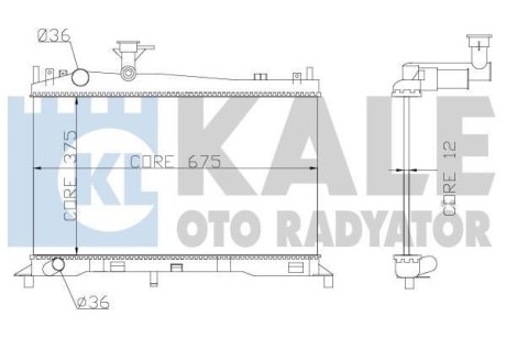 Радиатор охлаждения Mazda 6 OTO RADYATOR Kale 360100 (фото 1)