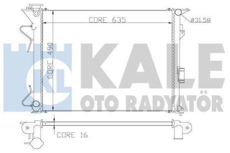 Радіатор охлаждения Hyundai Grandeur, Sonata V, Kia Magentis OTO RADYATOR Kale 369800