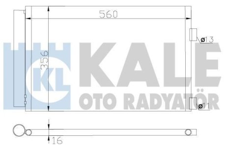 Радиатор кондиционера Citroen Belingo, C4, C4 I, C4 Picasso I OTO RADYATOR Kale 377900 (фото 1)