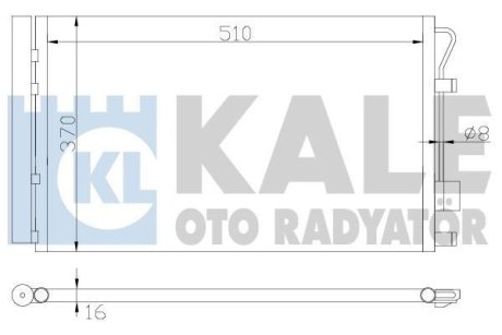 Радіатор кондиционера Accent 1.4,1.6 (10-) OTO RADYATOR Kale 380200