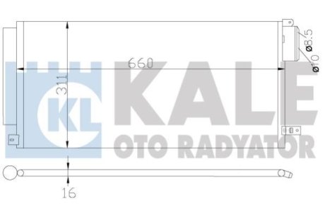 Радіатор кондиционера Fiat Bravo II, Punto/Opel Corsa D OTO RADYATOR Kale 389100 (фото 1)