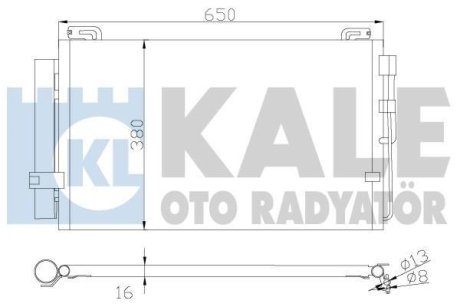 Радіатор кондиционера Hyundai MatrIX (Fc) OTO RADYATOR Kale 391300