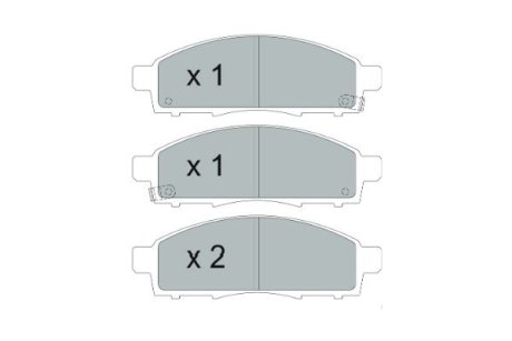 Комплект гальмівних колодок PARTS KAVO KBP-6599