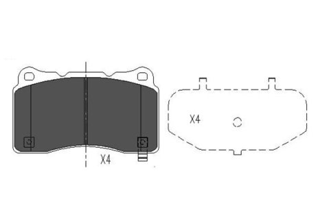 Комплект гальмівних колодок PARTS KAVO KBP-8021