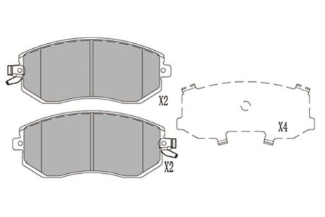 Комплект гальмівних колодок KAVO KBP8025