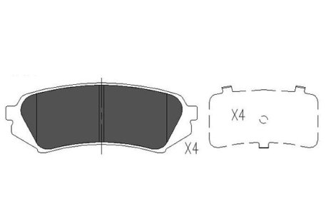 Комплект гальмівних колодок PARTS KAVO KBP-9118