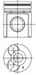 Поршень двигуна KOLBENSCHMIDT 40255600 (фото 1)