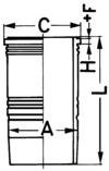 Гільза циліндра двигуна KOLBENSCHMIDT 89390110 (фото 1)