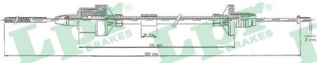 Трос сцепление LPR C0123C
