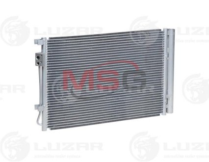 Радіатор кондиционера Solaris 1.4/1.6 (10-) АКПП/МКПП с ресивером 530*371*16 LUZAR LRAC 08L4