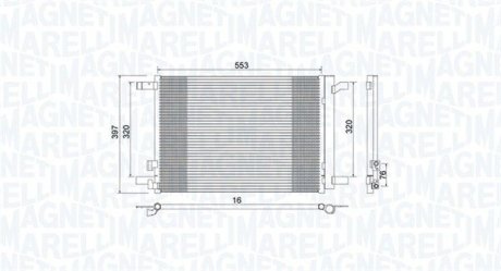 Радиатор кондиціонера MAGNETI MARELLI 350203964000 (фото 1)