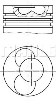 Поршень двигуна MAHLE / KNECHT 030 54 02