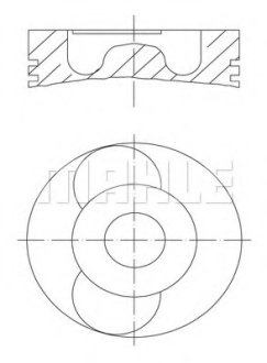 Поршень двигуна MAHLE / KNECHT 061 53 00 (фото 1)