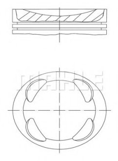 Поршень CITROEN BERLINGO/PEUGEOT 308 1.6 07- (77.5mm) MAHLE / KNECHT 081PI00104002