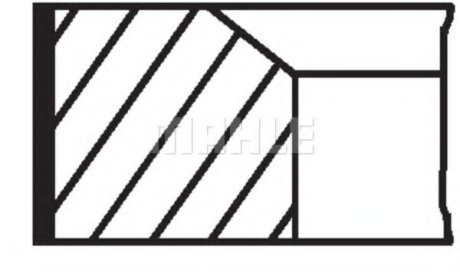 Кільця поршневі MAHLE / KNECHT 081 RS 00104 0N1