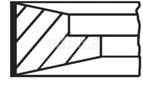 Кільця поршневі (1cyl). DEUTZ BF4M1013/BF6M1013). D 108.0 (3/2/3.5) MAHLE / KNECHT 099 99 N0