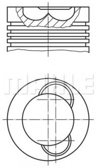 Поршень з поршневими кільцями D =102.0 RVI MIDR 06.02.26 DU MAHLE / KNECHT 209 70 00