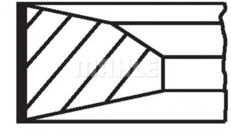 Кільця поршневі (1cyl). VOLVO/RVI D11C330/370/410 DXI11 123.00 (3.5-2.5-3) MAHLE / KNECHT 20973N0 (фото 1)