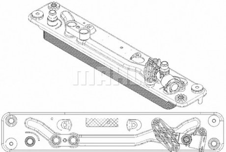 Радиатор масла АКПП E70/E71/E72 (Premium Line! OE) MAHLE / KNECHT CLC182000P