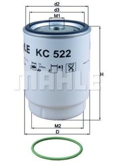 Паливний фільтр MAHLE / KNECHT KC 522D