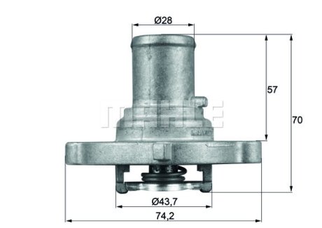 Термостат MAHLE / KNECHT TI 122 87 D (фото 1)