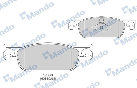 Колодки гальмові дискові передние MANDO MBF015302