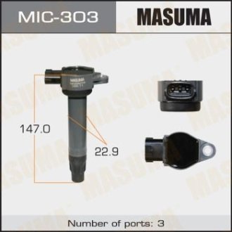 Котушка зажигания Mitsubishi ASX, Lancer 1.8, 2.0 (-17), Outlander 2.0, 2.4, 3.0 (08-) MASUMA MIC303
