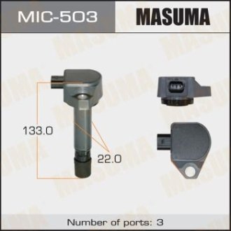 Котушка зажигания Honda Accord 2.0, Civic 1.6, 1.8 (-12) MASUMA MIC503