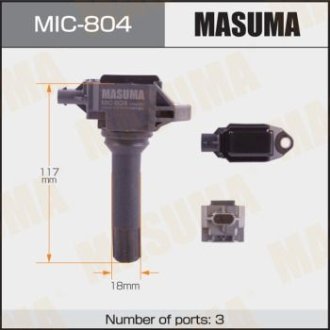 Котушка зажигания Subaru Forester, Legacy 2.0, 2.5 (12-) MASUMA MIC804