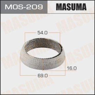 Кільце глушителя графитовое (54x69x16) MASUMA MOS209