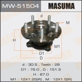 Автозапчасть MASUMA MW51504 (фото 1)