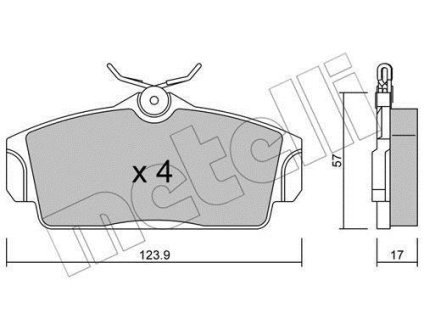 Комплект гальмівних колодок (дискових) Metelli 2203050