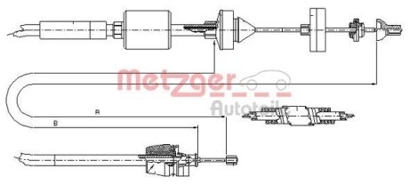Трос сцепление METZGER 102843 (фото 1)