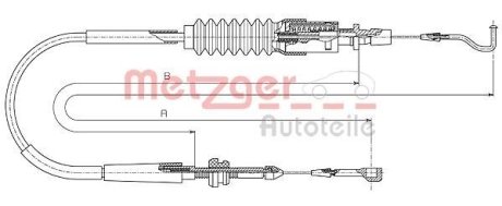 Трос акселератора METZGER 144305