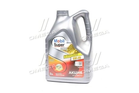 Олива моторна SUPER 3000 5W-40 API SN/SM (Канистра 5л) MOBIL 156154