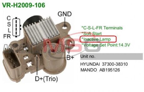Регулятор генератора MOBILETRON VR-H2009-106