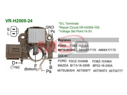 Регулятор напруги генератора MOBILETRON VRH200924