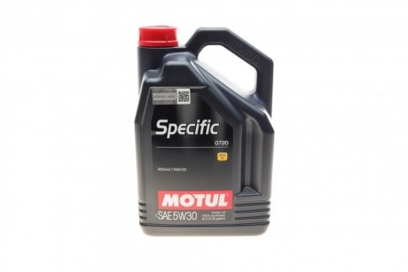 Олива моторна Specific 0720 5W-30, 5л. MOTUL 102209