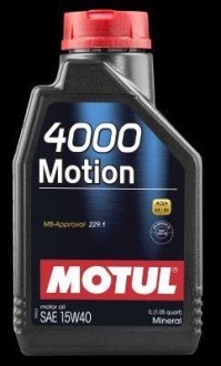 Масло двигателя 4000 MOTION 15W-40 1L MOTUL 102815 (фото 1)